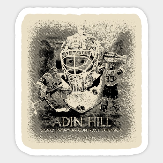 Adin Hill(Canadian ice hockey goaltender) Sticker by alesyacaitlin